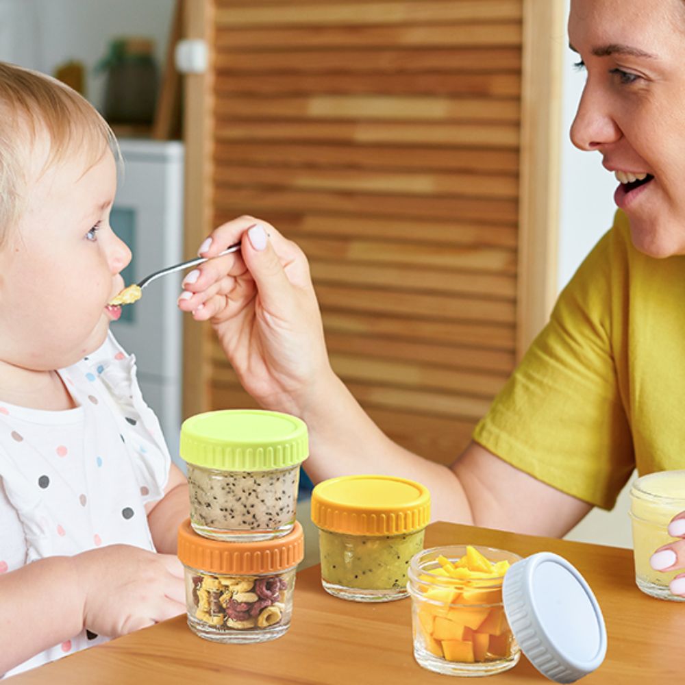 Baby Food Jars With Lids - 6 szt. Wielofunkcyjne szklane słoiki na