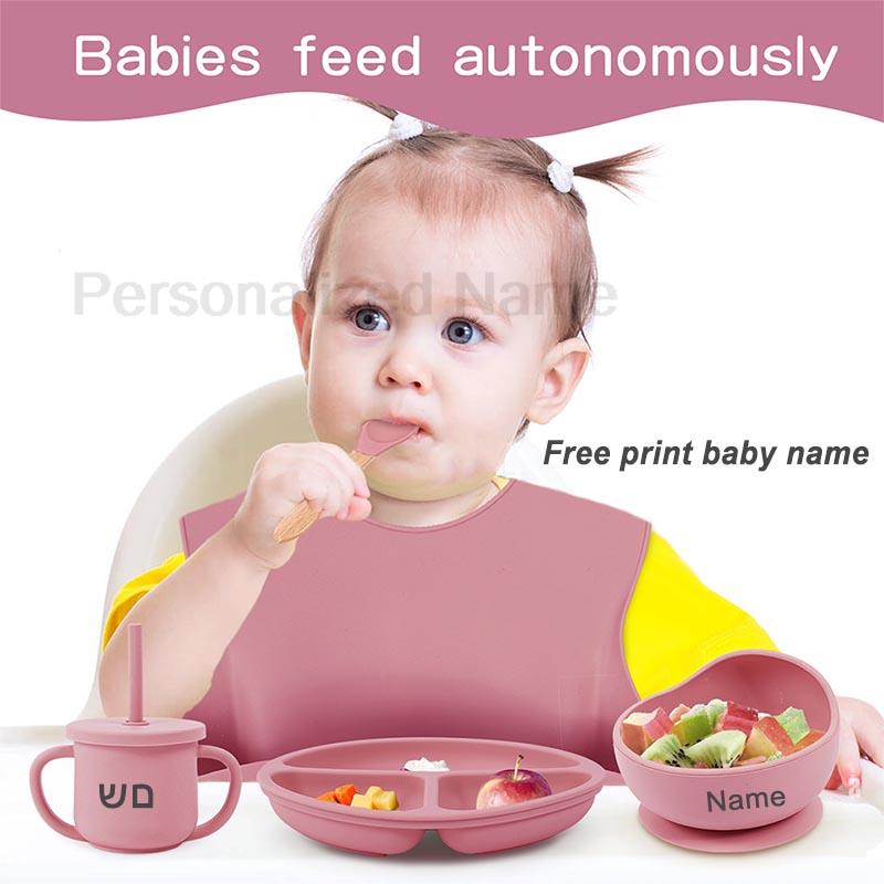 6Pcs Silikonowa zastawa stołow – Baby Food Menu recenzja i cena