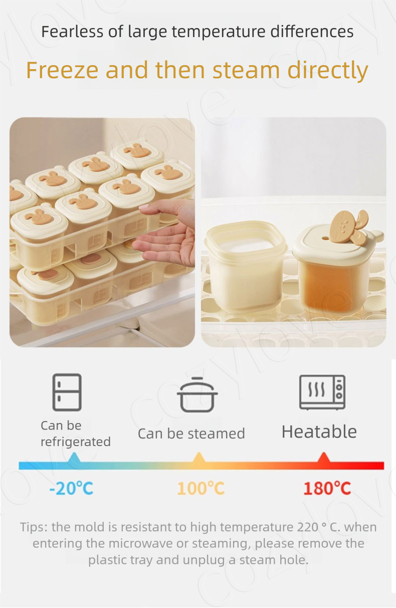 Przenośne tacki do zamrażania  – Baby Food Jars With Lids recenzja i cena